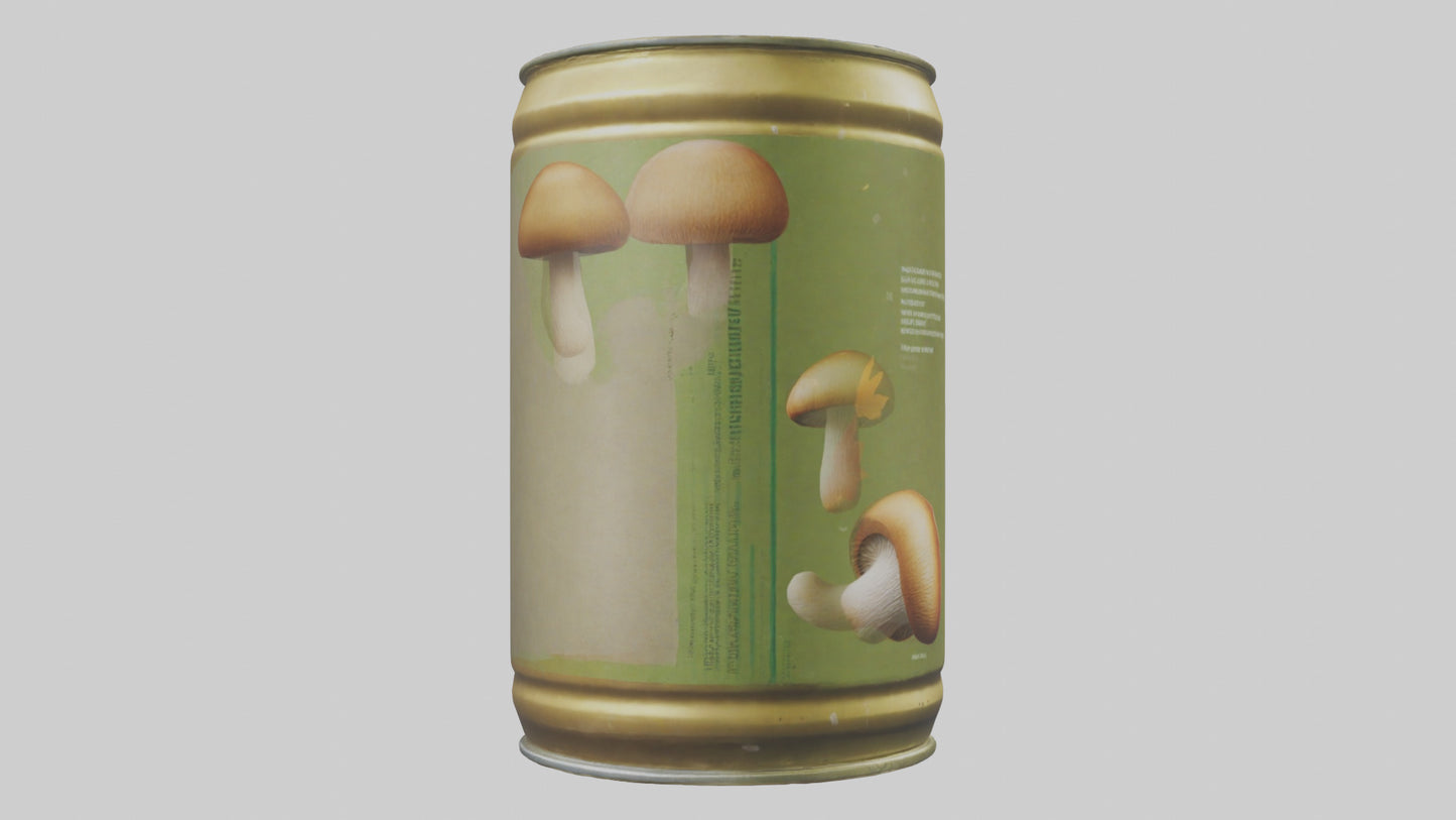 3D model Canned Mushrooms model VR / AR / low-poly