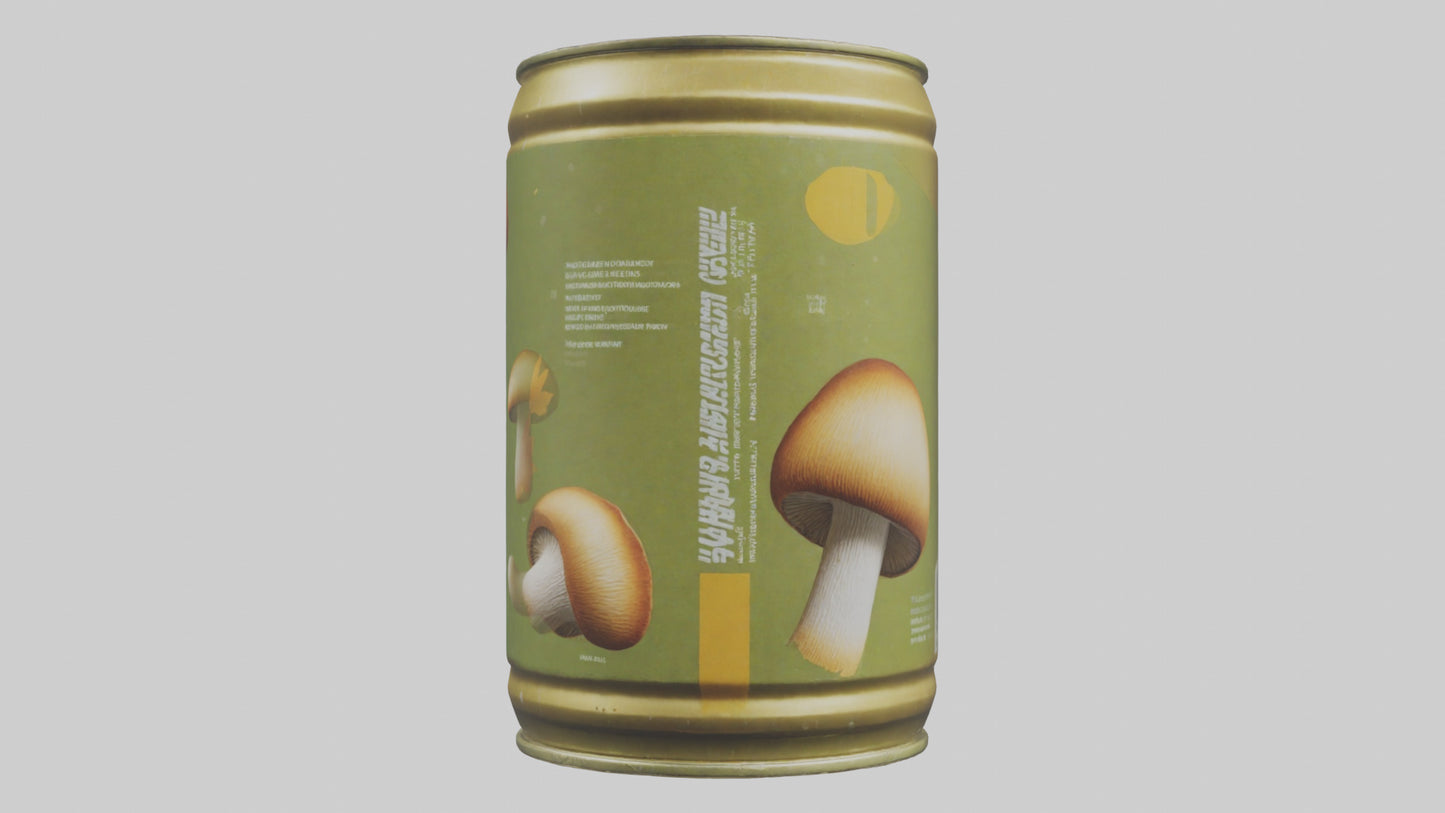 3D model Canned Mushrooms model VR / AR / low-poly