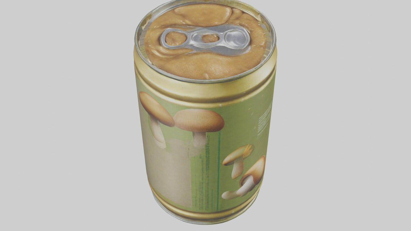 3D model Canned Mushrooms model VR / AR / low-poly