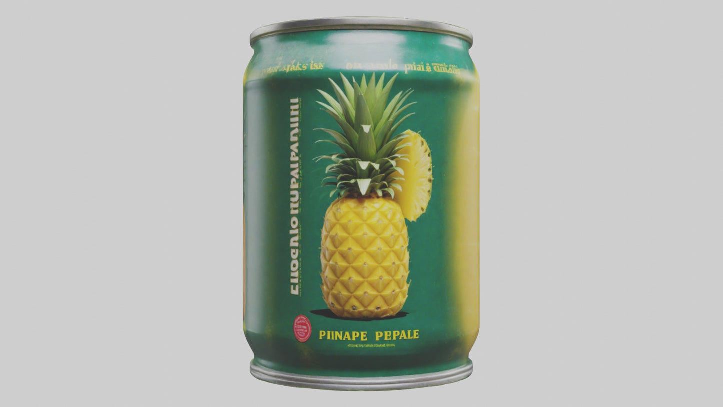 3D model Canned Pineapple model VR / AR / low-poly