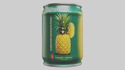3D model Canned Pineapple model VR / AR / low-poly
