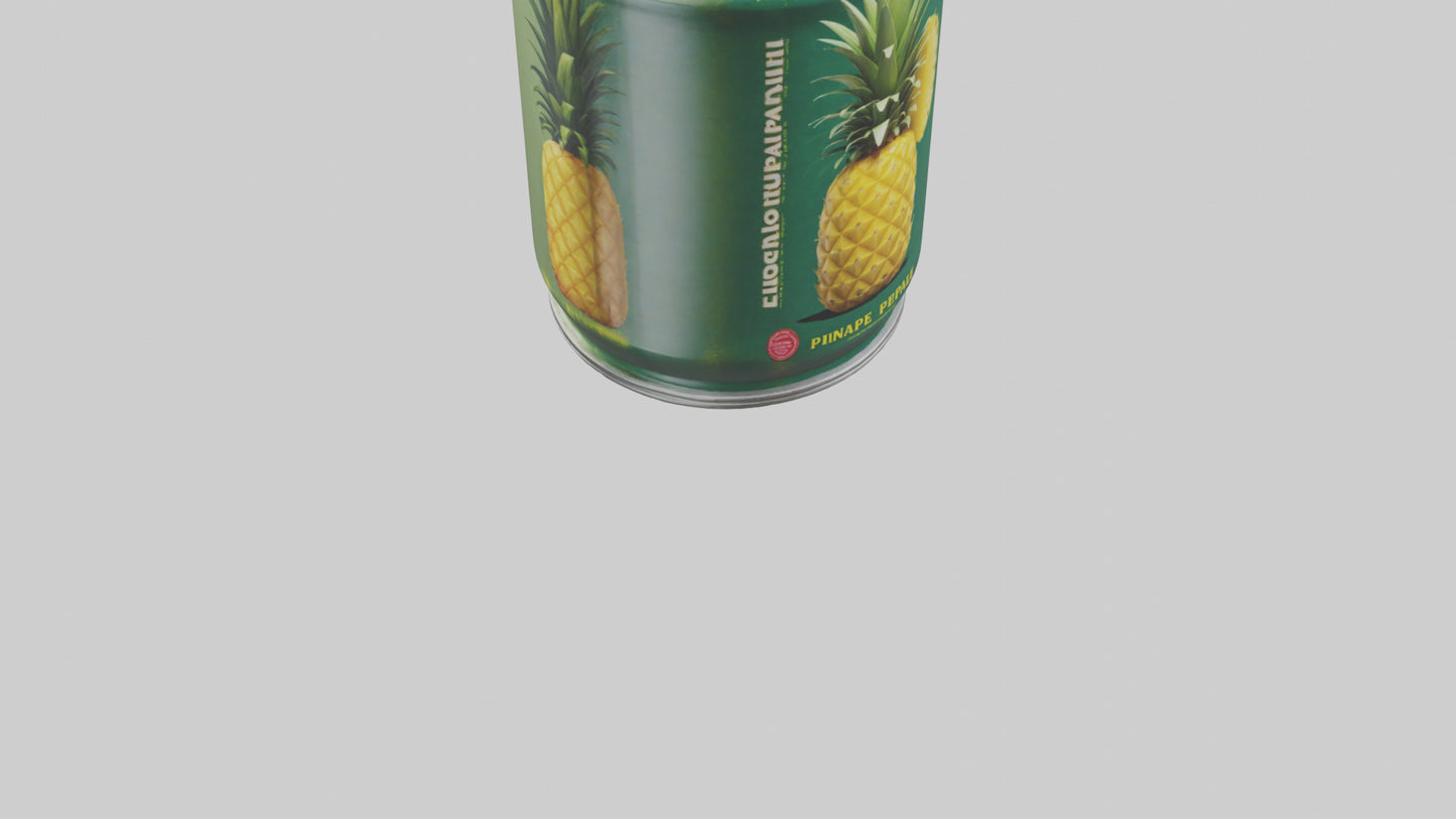 3D model Canned Pineapple model VR / AR / low-poly