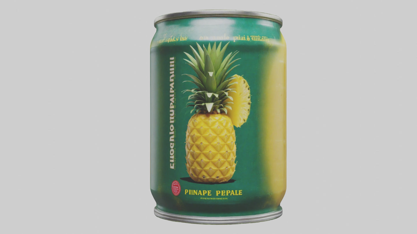 3D model Canned Pineapple model VR / AR / low-poly