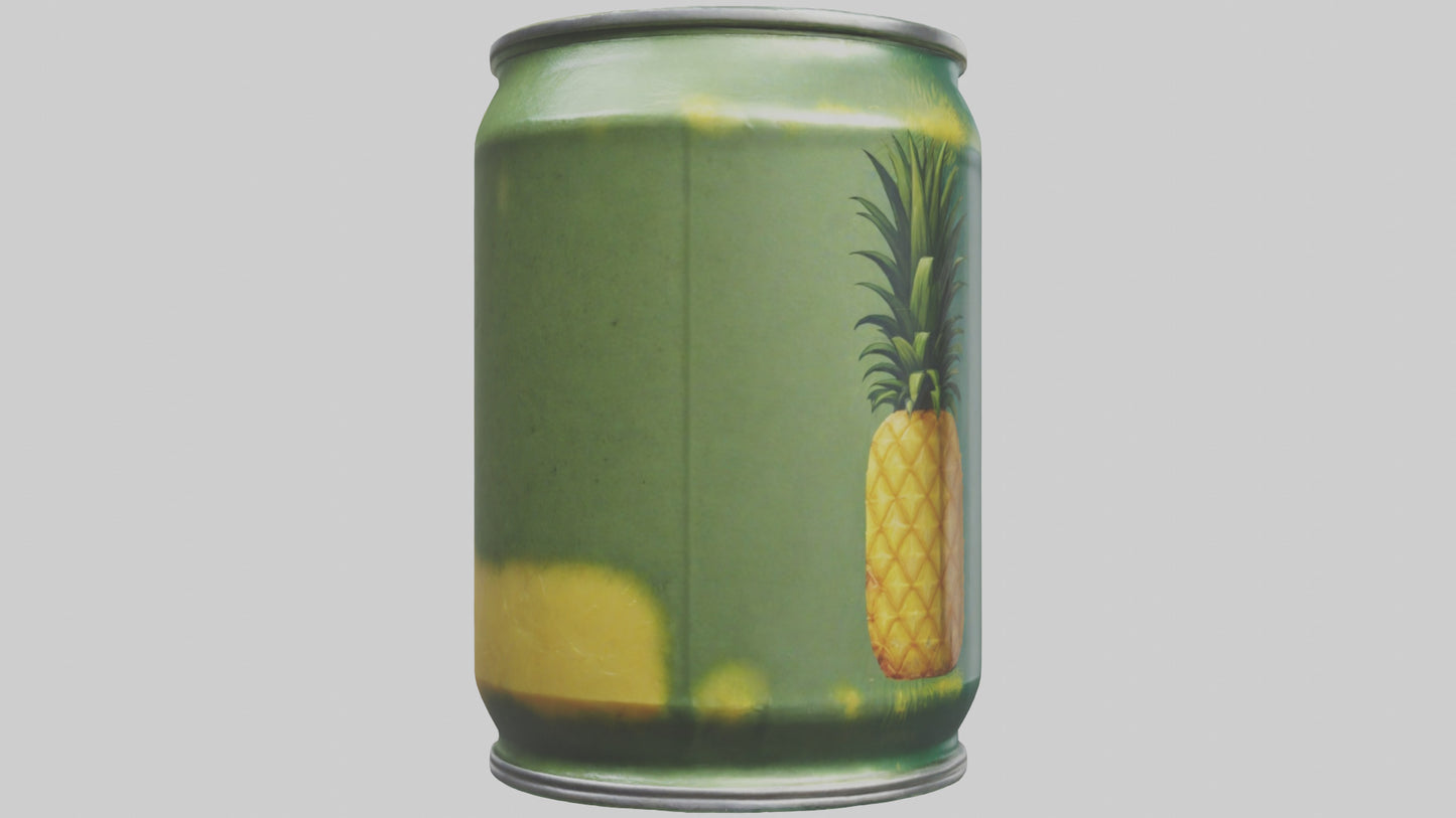 3D model Canned Pineapple model VR / AR / low-poly
