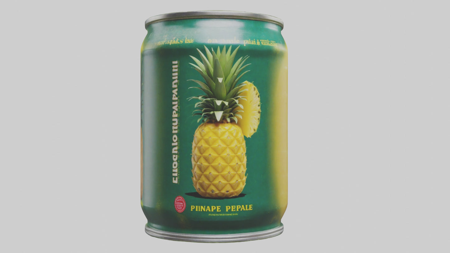 3D model Canned Pineapple model VR / AR / low-poly
