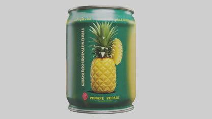3D model Canned Pineapple model VR / AR / low-poly