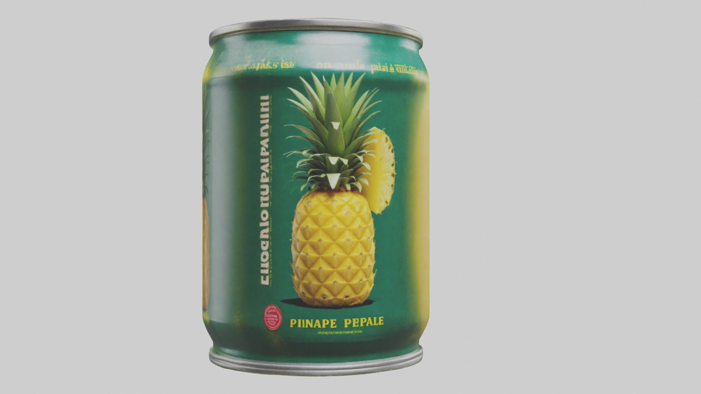 3D model Canned Pineapple model VR / AR / low-poly