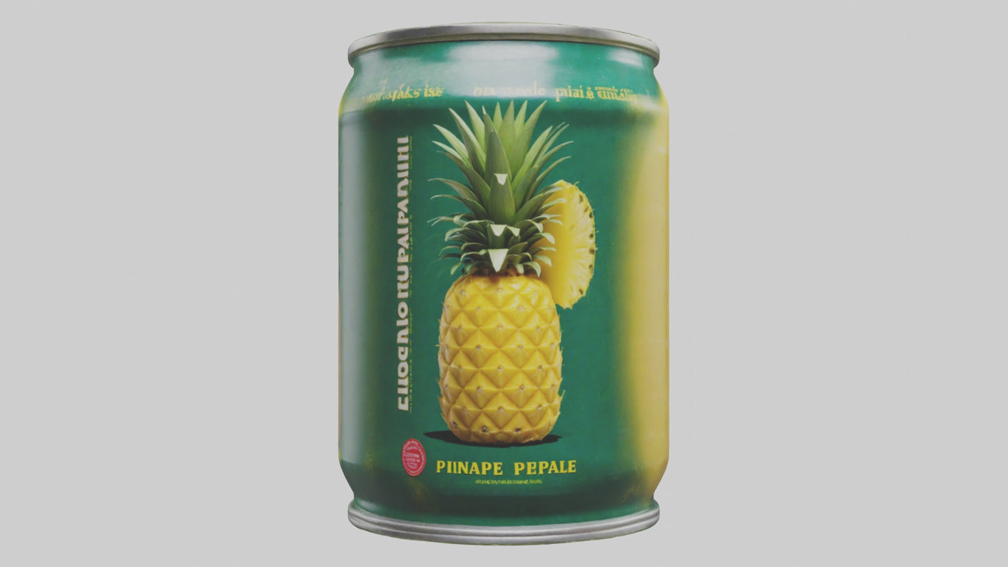 3D model Canned Pineapple model VR / AR / low-poly