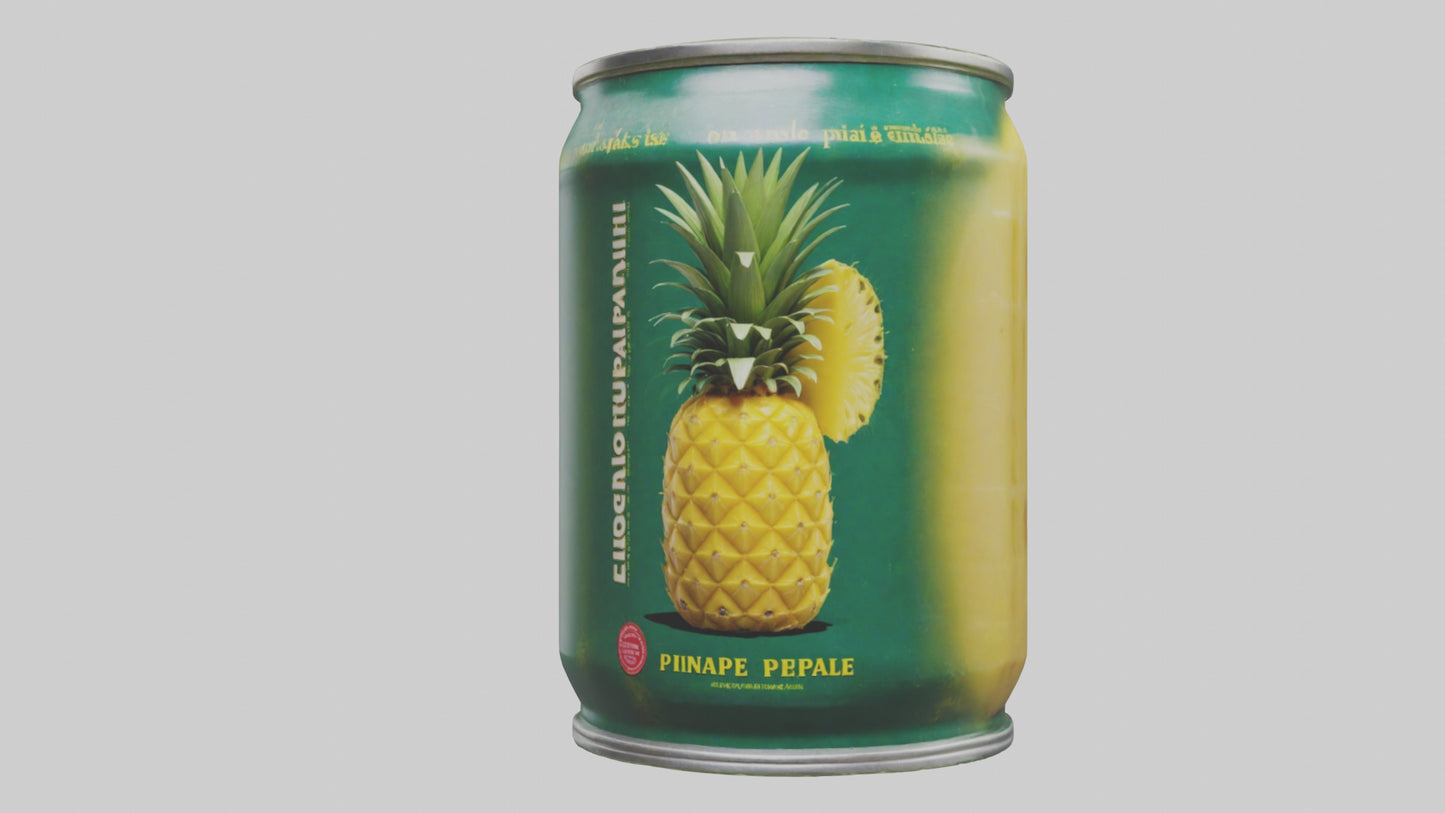 3D model Canned Pineapple model VR / AR / low-poly
