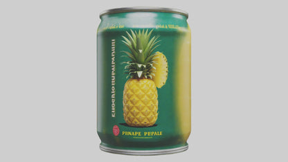 3D model Canned Pineapple model VR / AR / low-poly