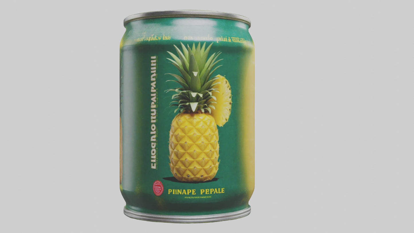 3D model Canned Pineapple model VR / AR / low-poly
