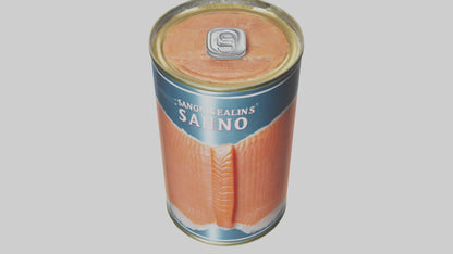 3D model Canned Salmon model VR / AR / low-poly