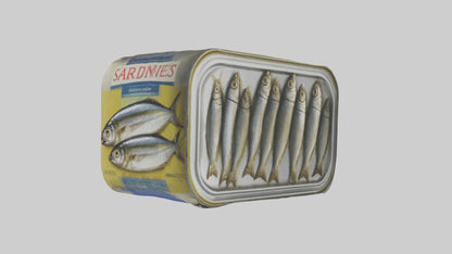 3D model Canned Salmon model VR / AR / low-poly