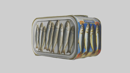 3D model Canned Salmon model VR / AR / low-poly