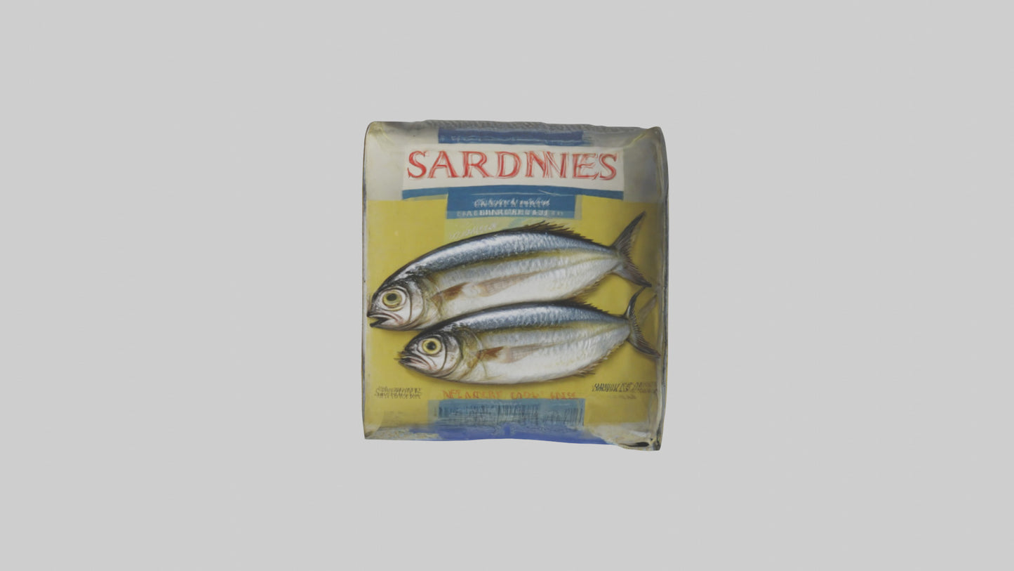 3D model Canned Salmon model VR / AR / low-poly