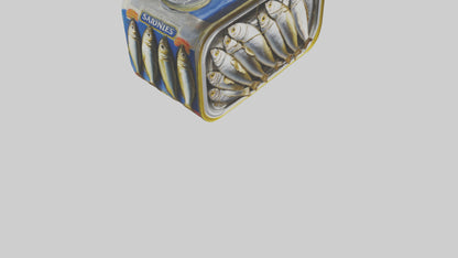 3D model Canned Salmon model VR / AR / low-poly