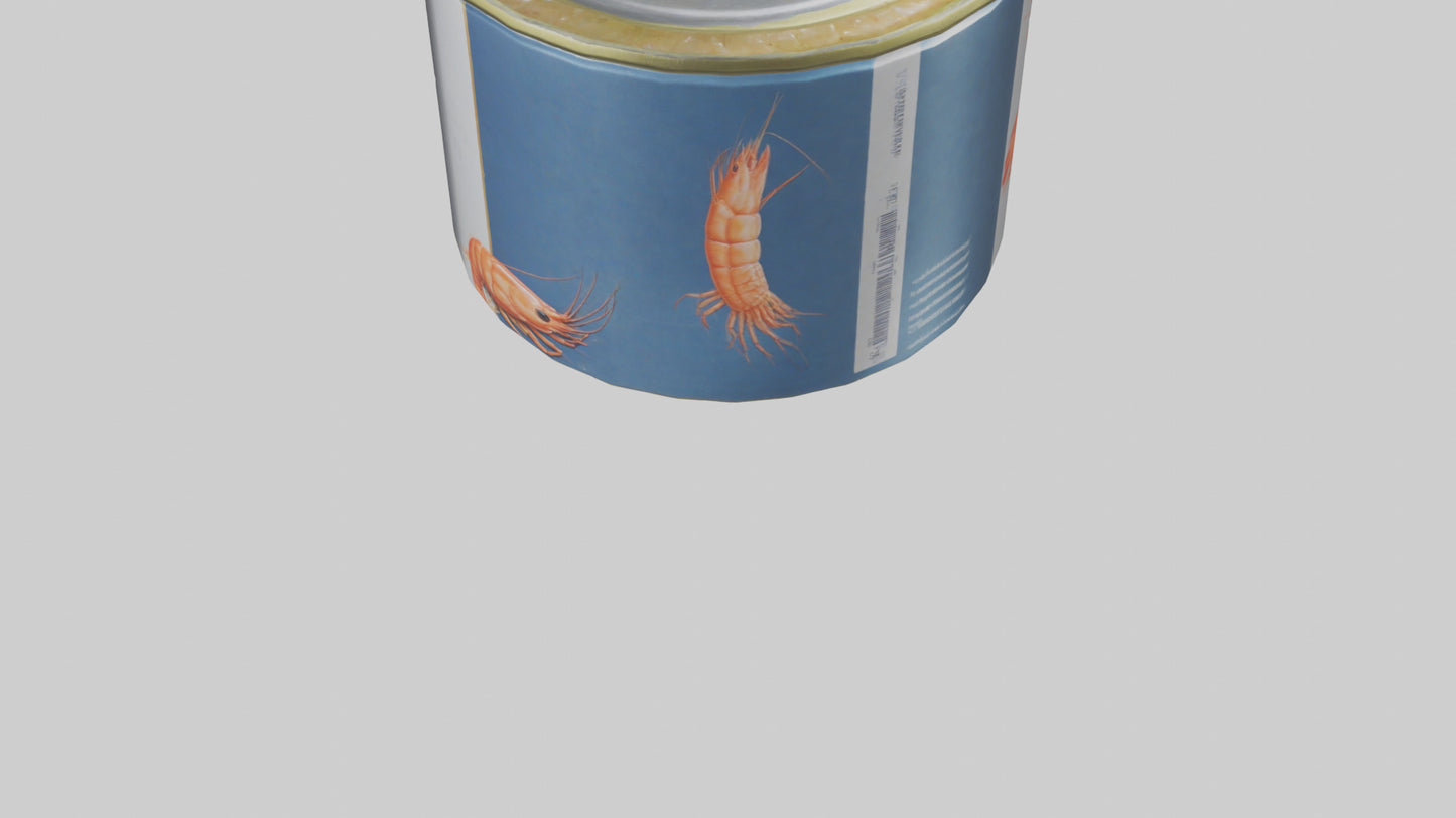 3D model Canned Shrimp model VR / AR / low-poly