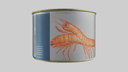 3D model Canned Shrimp model VR / AR / low-poly