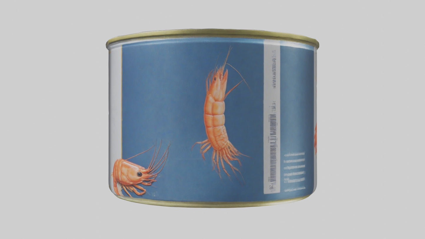 3D model Canned Shrimp model VR / AR / low-poly