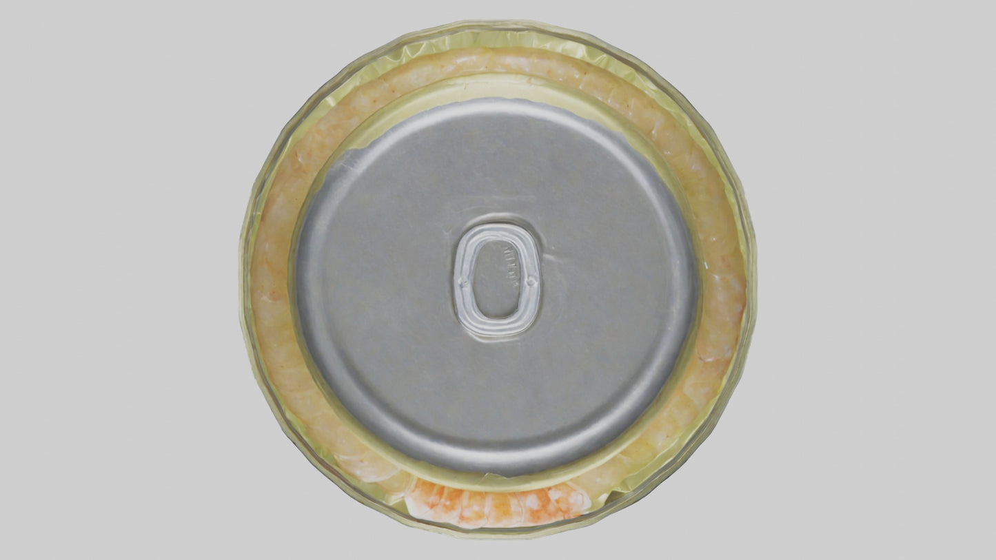 3D model Canned Shrimp model VR / AR / low-poly