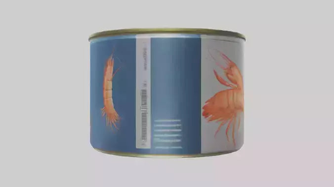 3D model Canned Shrimp model VR / AR / low-poly