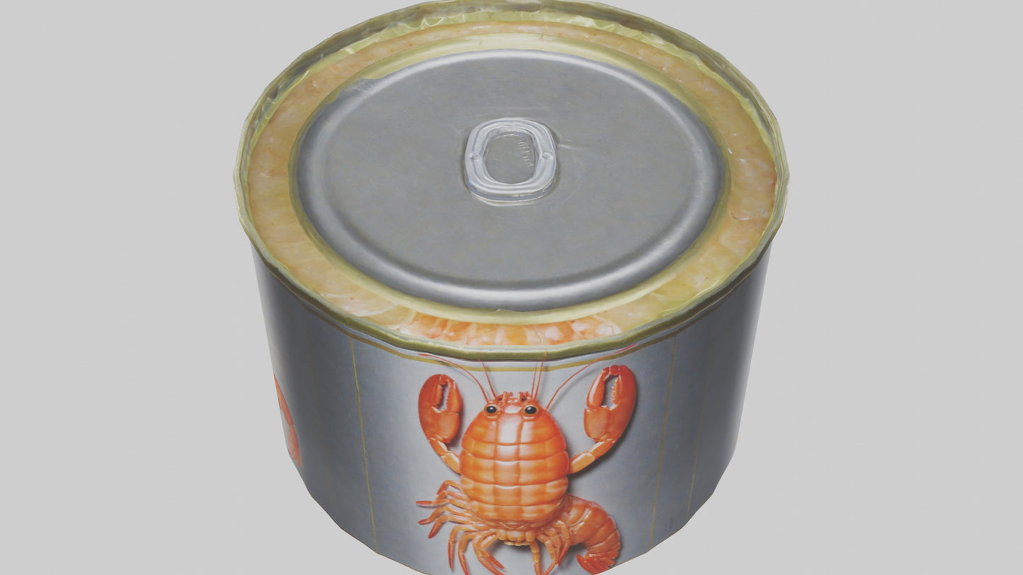3D model Canned Shrimp model VR / AR / low-poly