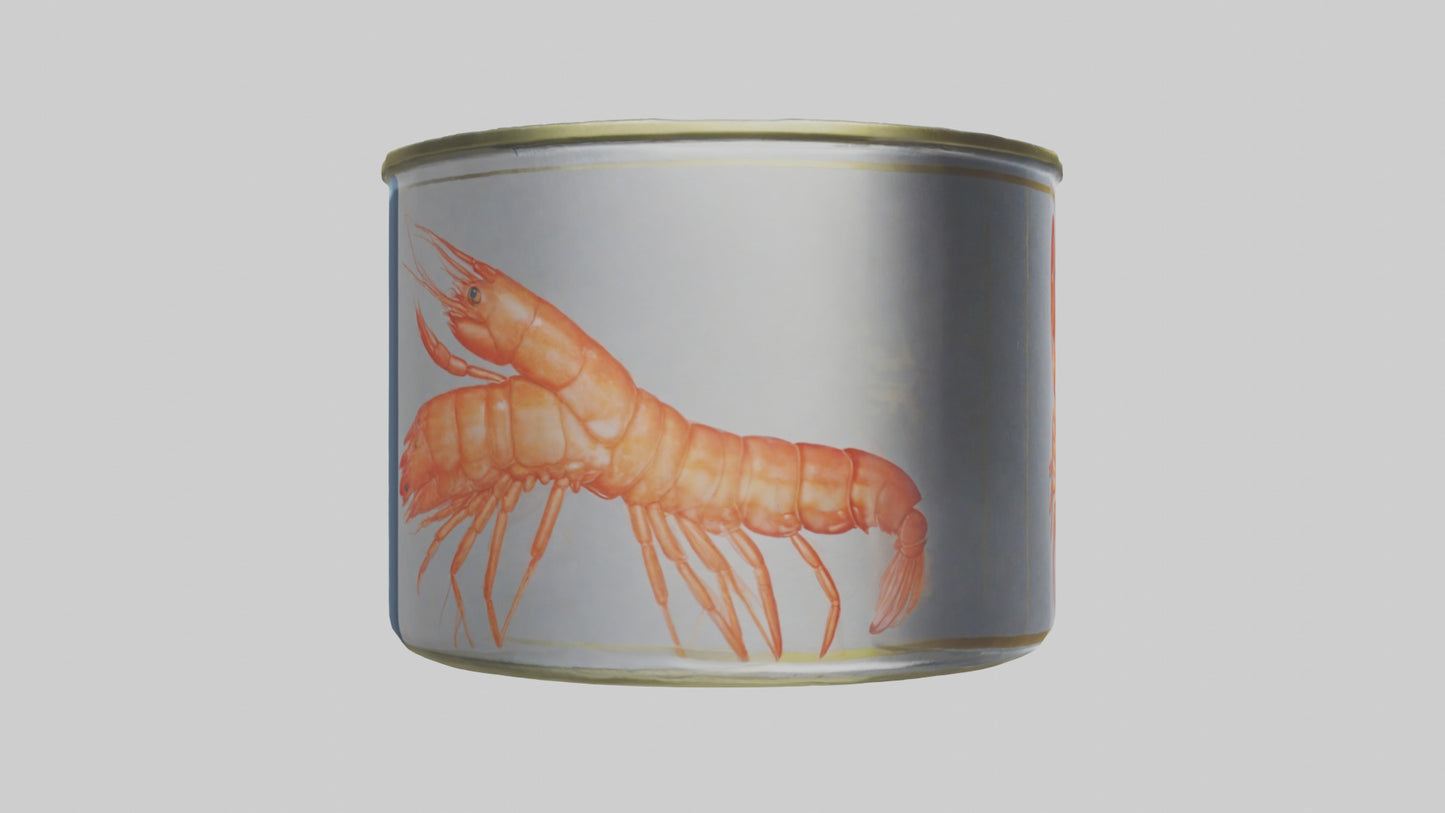 3D model Canned Shrimp model VR / AR / low-poly