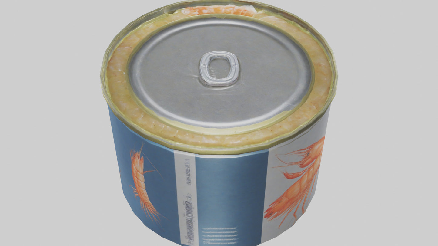 3D model Canned Shrimp model VR / AR / low-poly