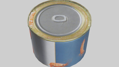 3D model Canned Shrimp model VR / AR / low-poly