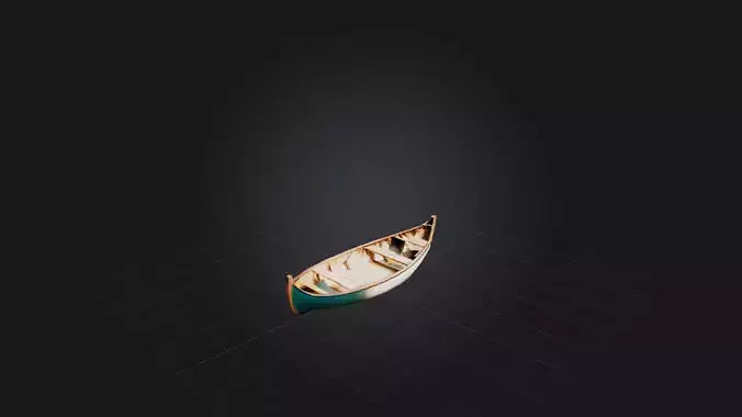 3D model Canoe VR / AR / low-poly