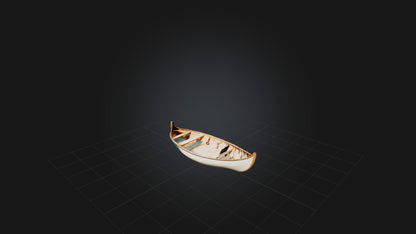 3D model Canoe VR / AR / low-poly