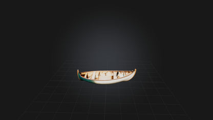 3D model Canoe VR / AR / low-poly