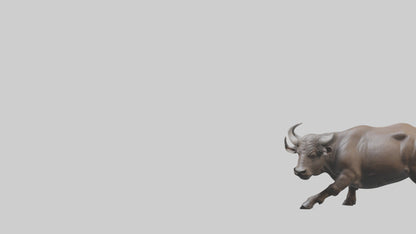 3D model Cape Buffalo charging model VR / AR / low-poly