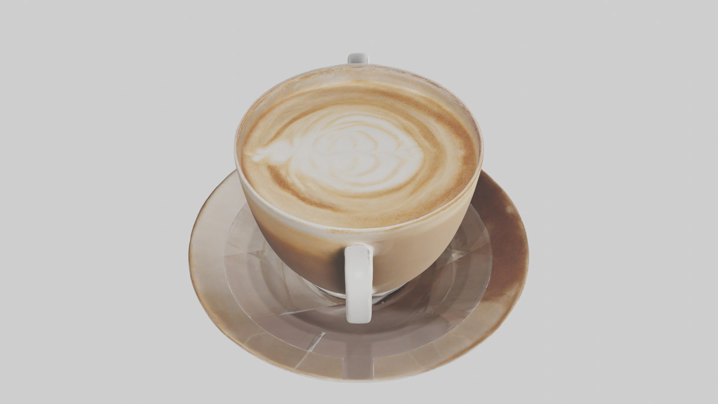 3D model Cappuccino model VR / AR / low-poly
