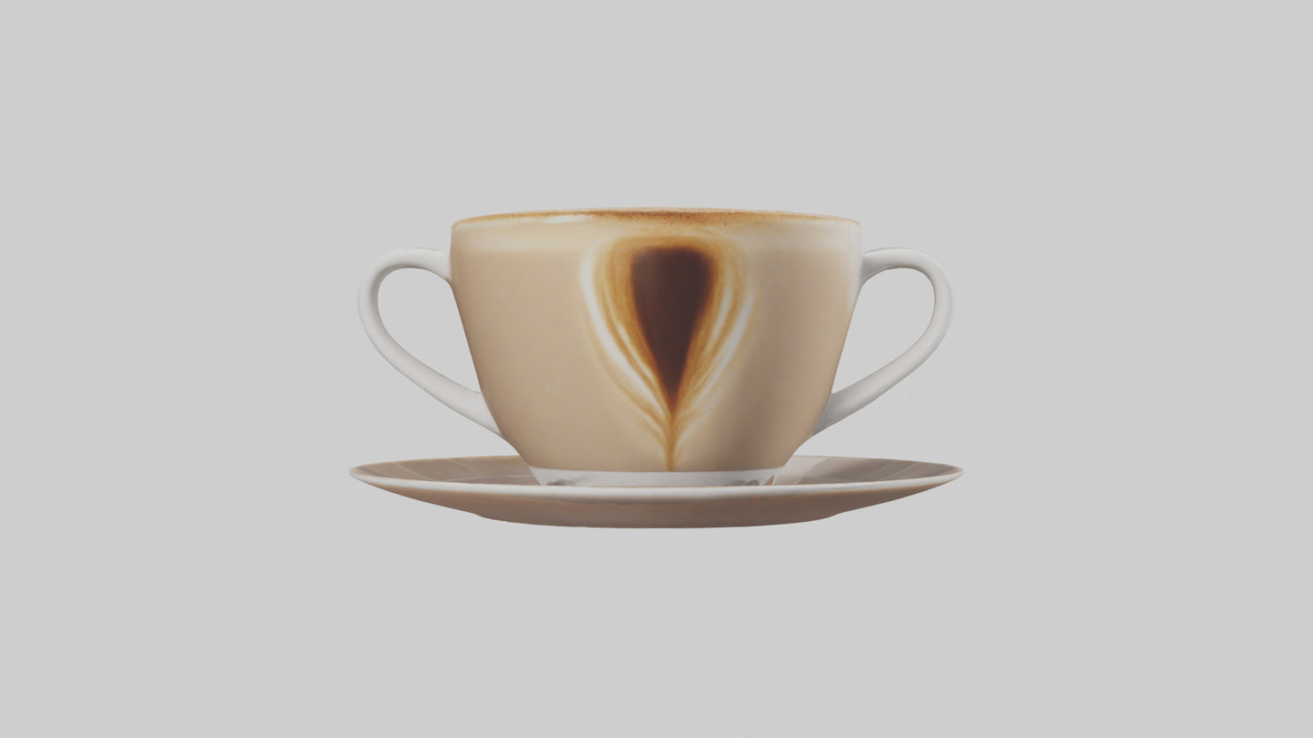 3D model Cappuccino model VR / AR / low-poly