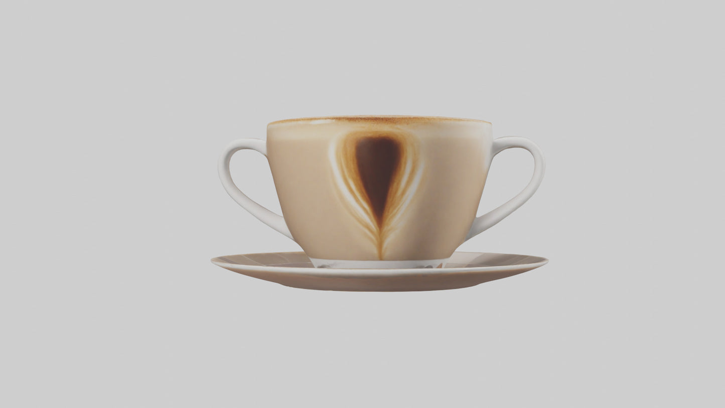 3D model Cappuccino model VR / AR / low-poly