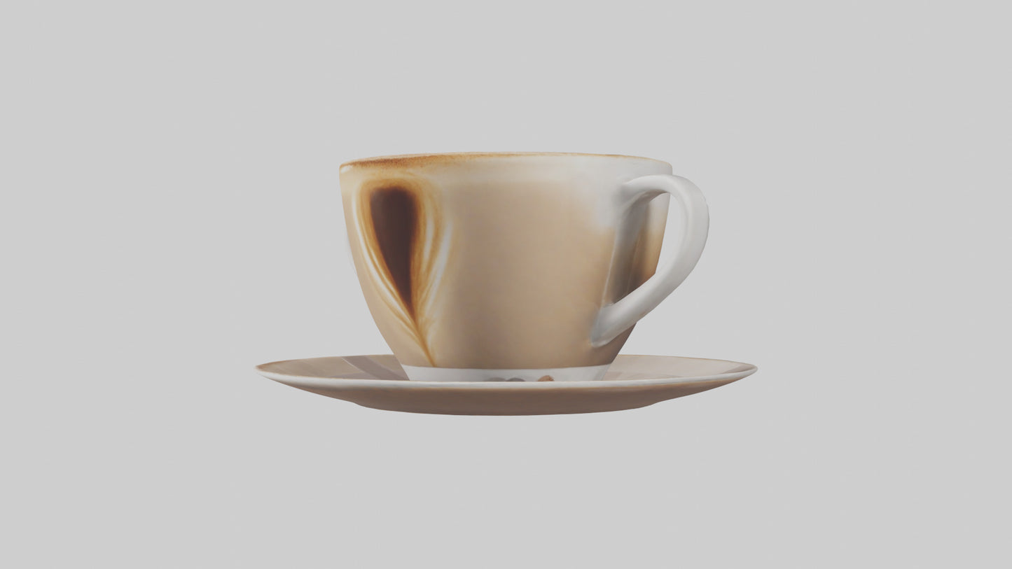 3D model Cappuccino model VR / AR / low-poly