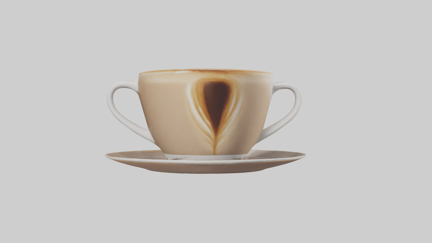 3D model Cappuccino model VR / AR / low-poly