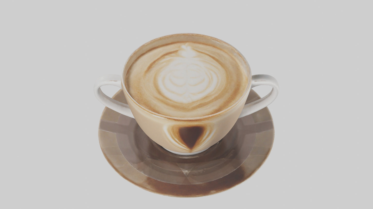 3D model Cappuccino model VR / AR / low-poly