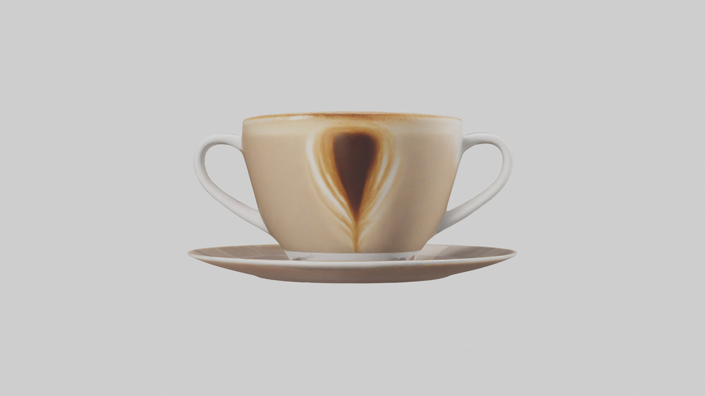 3D model Cappuccino model VR / AR / low-poly