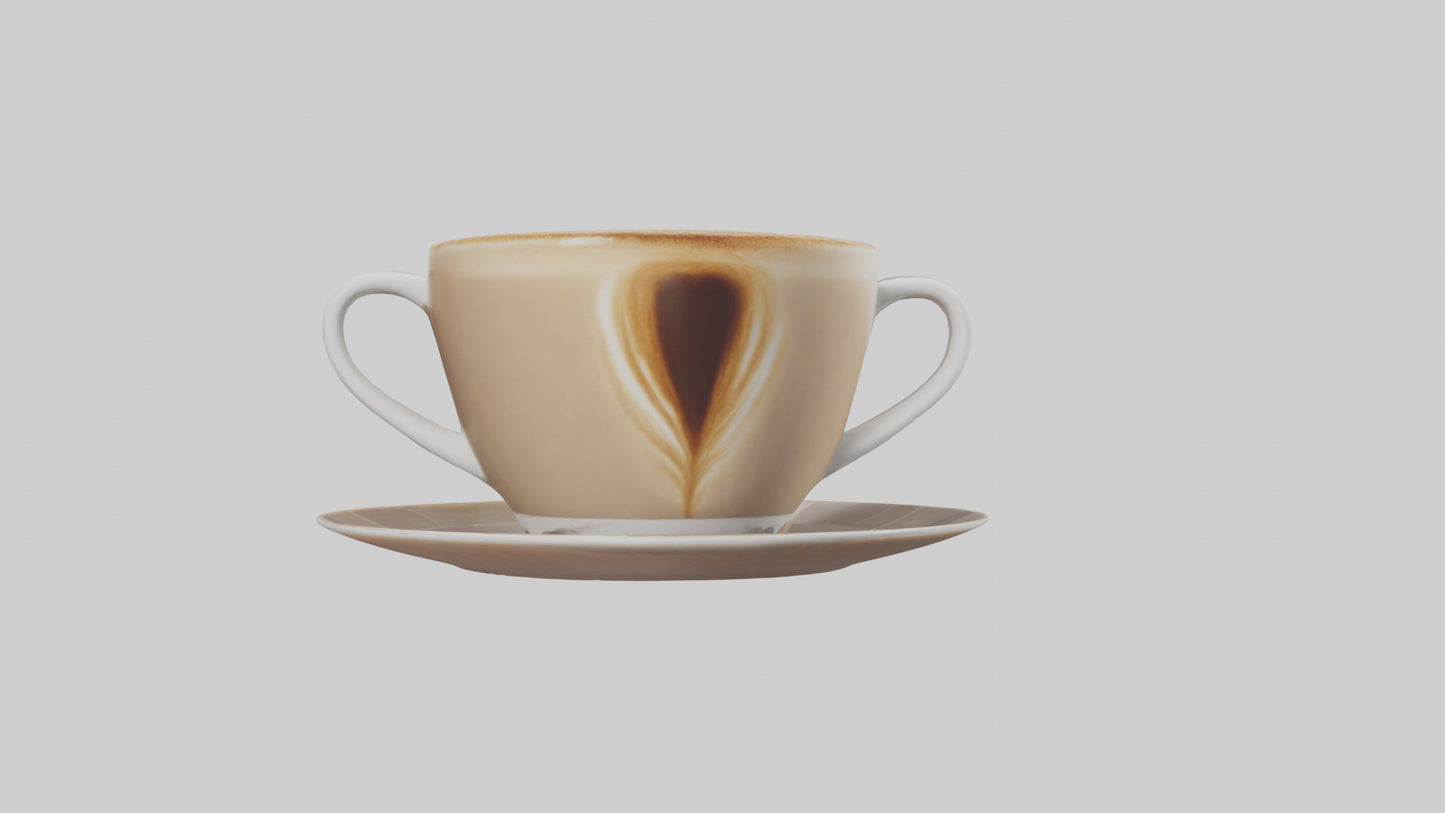 3D model Cappuccino model VR / AR / low-poly
