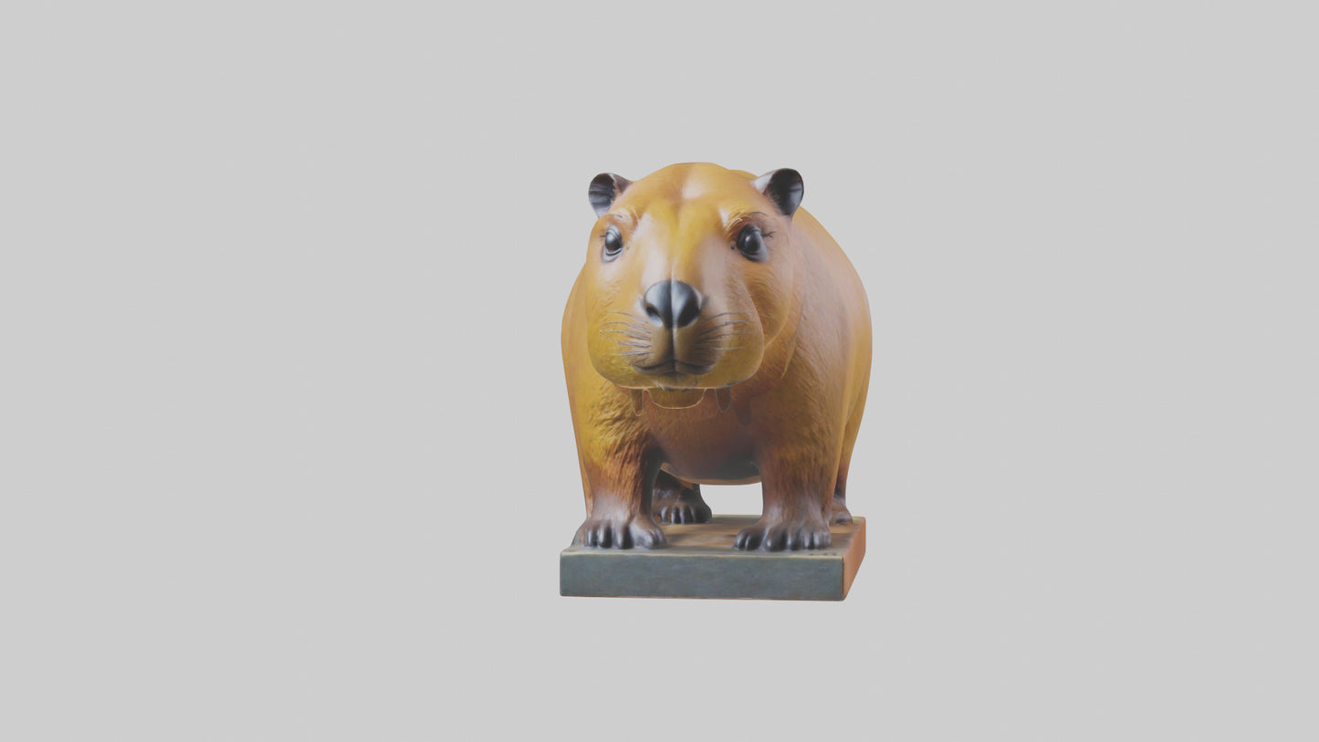 3D model Capybara statue model VR / AR / low-poly