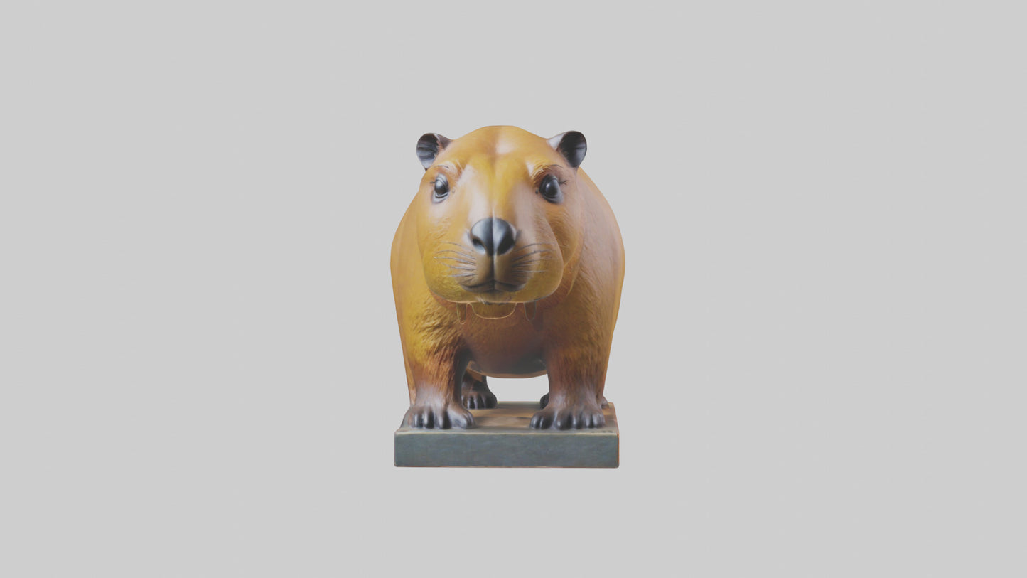 3D model Capybara statue model VR / AR / low-poly