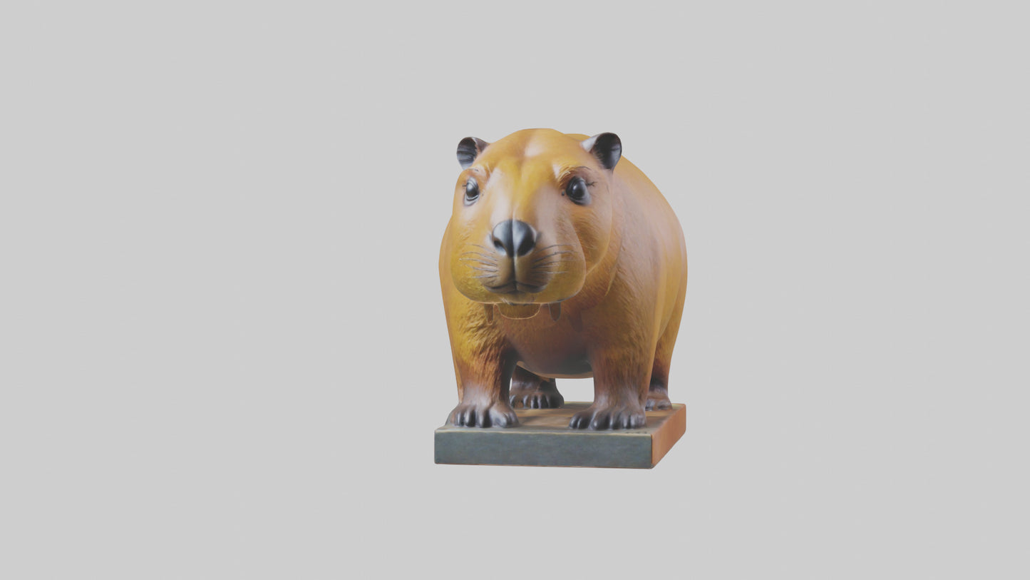 3D model Capybara statue model VR / AR / low-poly