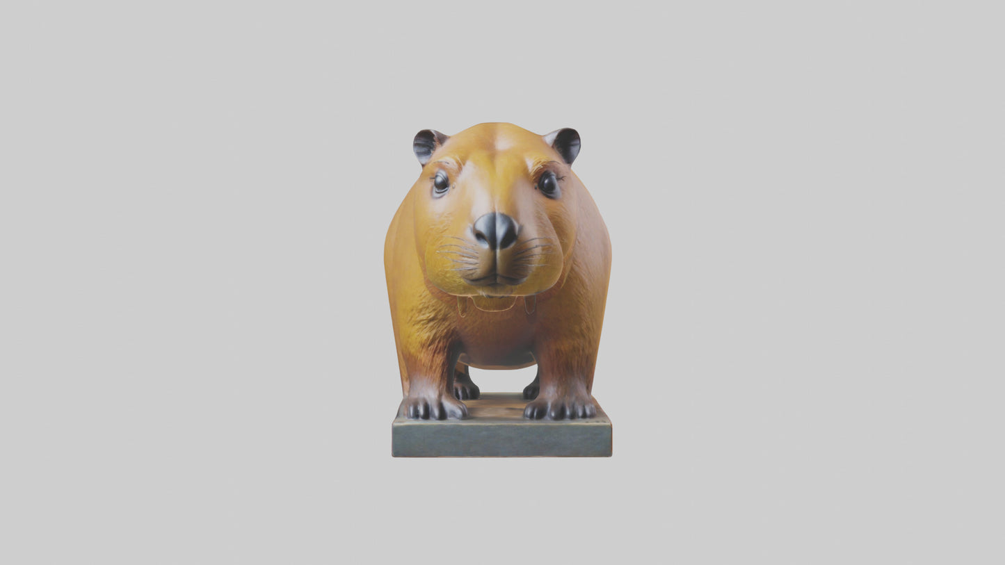 3D model Capybara statue model VR / AR / low-poly