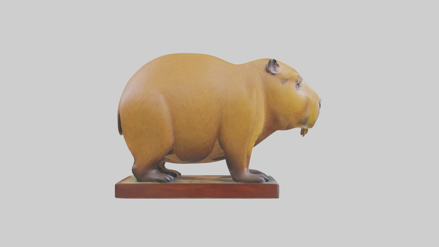 3D model Capybara statue model VR / AR / low-poly