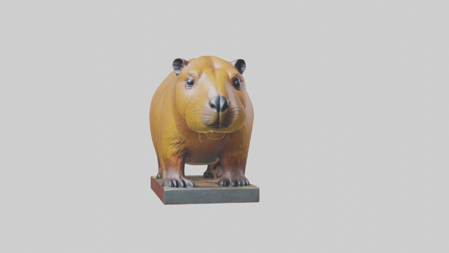 3D model Capybara statue model VR / AR / low-poly