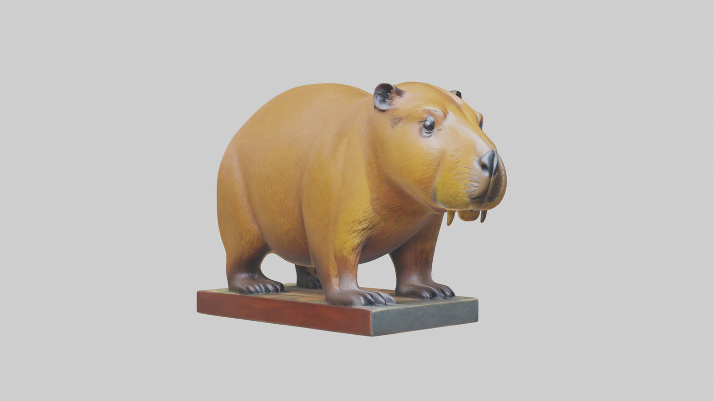 3D model Capybara statue model VR / AR / low-poly