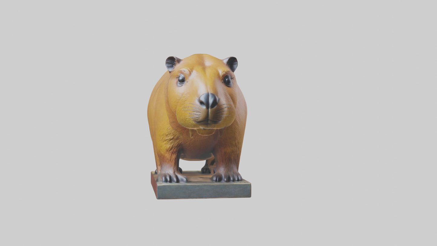 3D model Capybara statue model VR / AR / low-poly