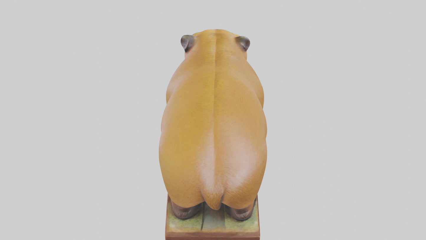 3D model Capybara statue model VR / AR / low-poly